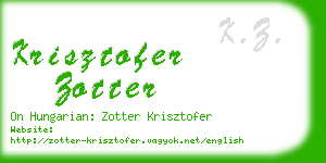 krisztofer zotter business card